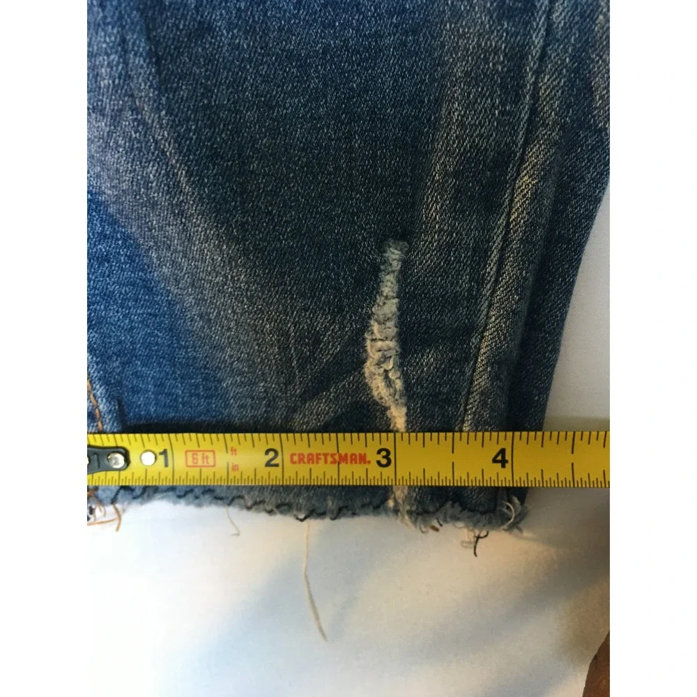 Enjean Denim Co Mens Distressed Skinny Jeans Medium Wash Ripped EP3092R-1 29x27